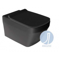 Підвісний унітаз Simas Baden Baden із сидінням Soft Close BLACK Matte, BB18/F87(85)/BB004NM