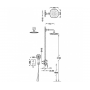 Душевая система Tres CANIGÓ PLUS с однорычажным встроенным смесителем Rapid-Box, хром, 21828004