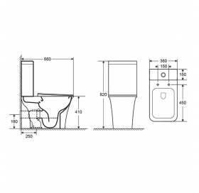 Унітаз-компакт IMPRESE ELANTA Rimless сидіння Duroplast Slim slow-closing i11545