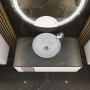 Тумба консольная AQUA RODOS Манхэттен белый мат со столешницей 100 см и умыв. Olive 74 см АР000048210