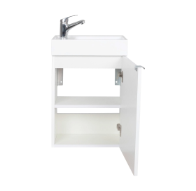 Тумба консольна AQUA RODOS Fabio 40 см з умивальником "MINI", АР000127303 (Белый матовый)
