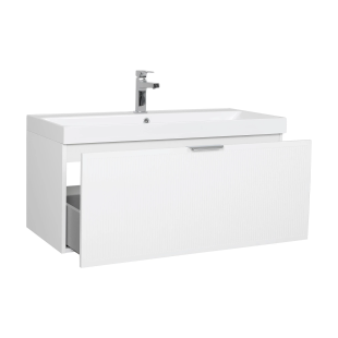 Тумба консольна AQUA RODOS Fabio 100 см з умивальником "Fabio", АР000127308 (Белый матовый)