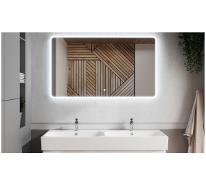 Зеркало AQUA RODOS "Moon" 120x70 см UNI sensor с LED подсветкой, АР000092642 (Белый)