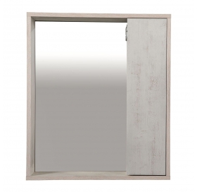 Зеркало AQUA RODOS "Shelf" (нордленд) 75 см со шкафом слева АР000082696