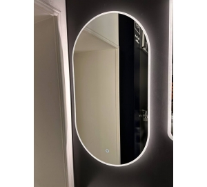 Зеркало AQUA RODOS "Solar" 70x120 см UNI sensor с LED подсветкой овальное, АР000092638 (Белый)