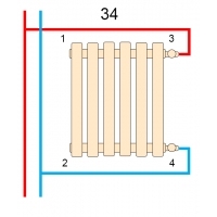 Вертикальный радиатор BQH Quantum H-285 мм, L-1600 мм Betatherm