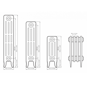 Чавунна ретро батарея опалення WARM WELL Classik М 300