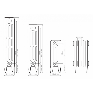 Чавунна ретро батарея опалення WARM WELL Classik М 300