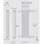 Вертикальный радиатор Elipse 2 1800*445 (Черный RAL9005M, подк. №99) BCV 2180/11 9005M 99