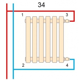 Вертикальний радіатор Betatherm  Praktikum PH2 425*1400 (Чорний Ral9005M підк. 34) PH 2140/11 9005M 34