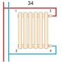 Вертикальный радиатор Quantum 2 1800*365 (Черный RAL 9005M, подк. №34) BQ 2180/09 9005M 34