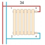 Вертикальный радиатор Quantum BQH2 405*1000 (Черный Ral9005M подк. 34) BQH 2100/10 9005M 34