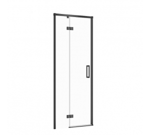 Душевая дверь Cersanit Larga 80х195 распашная левосторонняя, профиль черный S932-127