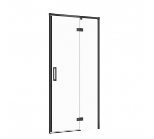 Двері душової кабіни Cersanit Larga 100х195 розпашні правосторонні, профіль чорний S932-125