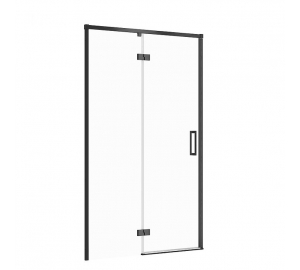 Двері душової кабіни Cersanit Larga 120х195 розпашні лівосторонні, профіль чорний S932-130 