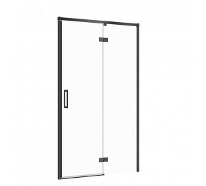 Двері душової кабіни Cersanit Larga 120х195 розпашні правосторонні, профіль чорний S932-126 