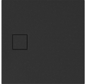 Душевой квадратный поддон Cersanit tako slim 80x80x4 черный матовый + сифон S932-165