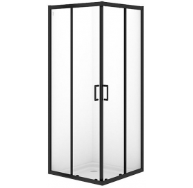 Душевая кабина квадратная CERSANIT BRASCO 80x80x190 Черный S168-007