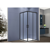 Душевая кабина квадратная CERSANIT BRASCO 90x90x190 Черный S168-008