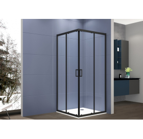 Душевая кабина квадратная CERSANIT BRASCO 80x80x190 Черный S168-007