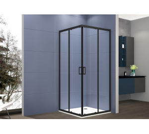 Душевая кабина квадратная CERSANIT BRASCO 90x90x190 Черный S168-008
