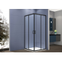 Душевая кабина квадратная CERSANIT BRASCO 90x90x190 Черный S168-008