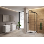 Душевая кабина квадратная CERSANIT BRASCO 90x90x190 Черный S168-008