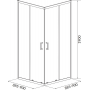 Душевая кабина квадратная CERSANIT BRASCO 90x90x190 Черный S168-008