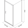 Душевая кабина квадратная Cersanit BRASCO 80x80x190 Хром S168-009