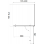 Душевая кабина квадратная Cersanit BRASCO 80x80x190 Хром S168-009