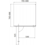 Душевая кабина квадратная Cersanit BRASCO 80x80x190 Хром S168-009