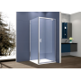 Душевая кабина квадратная Cersanit BRASCO 90x90x190 Хром S168-010