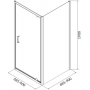 Душевая кабина квадратная Cersanit BRASCO 90x90x190 Хром S168-010