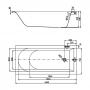 Ванна Cersanit CITY 160х75 прямоугольная S301-335