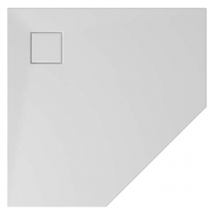 Душевой пятиугольный поддон Cersanit tako slim 90x4 белый глянцевый + сифон S601-129
