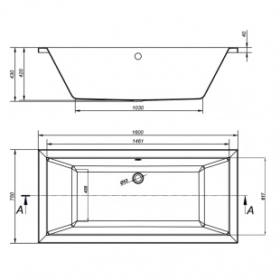 Ванна Cersanit INTRO 160х75 прямокутна S301-067