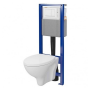 Инсталляция Cersanit C04 SYSTEM 40 с кнопкой  ENTER 2 + подвесной унитаз MITO RED 411 с сидением (S701-788)