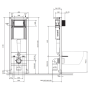 Инсталляция Cersanit C04 SYSTEM 40 с кнопкой  ENTER 2 + подвесной унитаз MITO RED 411 с сидением (S701-788)