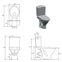  Унітаз-компакт Cersanit Kaskada NEW 3/6 л,  K031, з сидінням з поліпропілену K681-057