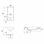 Шафка для раковини Cersanit LARGA 50x22, біла S932-110-DSM+Раковина Cersanit LARGA 50х22см, меблева біла EW K677-005, S932-110-DSM+K677-005