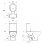 Унитаз-компакт CERSANIT Moduo SBTW CleanOn 651 011 3/5 с бачком и сиденьем Slim Soft Close дюропласт K116-003