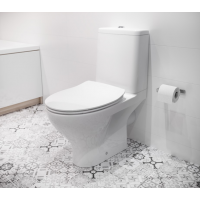 Унитаз-компакт CERSANIT Moduo SBTW CleanOn 651 011 3/5 с бачком и сиденьем Slim Soft Close дюропласт K116-003
