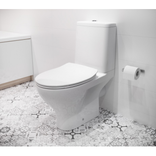 Унитаз-компакт CERSANIT Moduo SBTW CleanOn 651 011 3/5 с бачком и сиденьем Slim Soft Close дюропласт K116-003