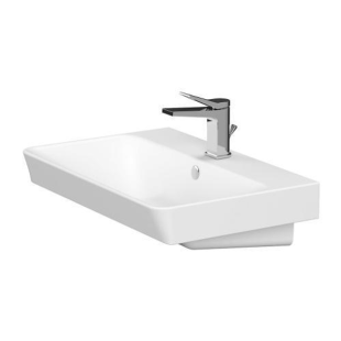 Тумба Cersanit Lara и раковина Mille Slim 60, орех S801-360