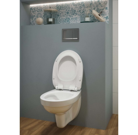 Унитаз подвесной Cersanit SIMPLE ON B 469 CERSANIA + сиденье дюропласт soft close S701-554