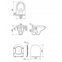 Унитаз подвесной Cersanit SIMPLE ON B 471 ZIP + сиденье дюропласт soft close S701-565