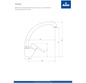 Смеситель для кухни Deante Aster, поворотный, хром BCA_066M