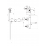 Смеситель для ванной с душевым набором Deante Silia Сталь BQS_F11M