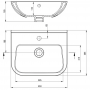 Раковина керамічна підвісна 42.5х37см, білий CDA_6U4W