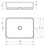 Керамічна раковина прямокутна Deante Hiacynt, 50х36, CDY_6U5S
